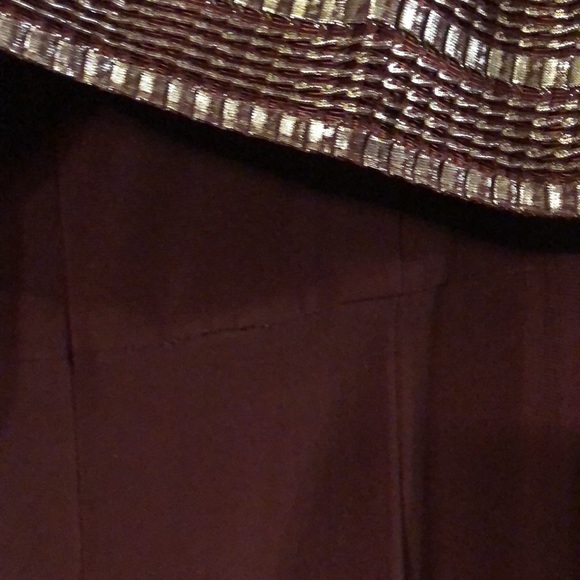 SLNY Foil Trim Asymmetric Cape Jumpsuit size 14 - Picture 6 of 9